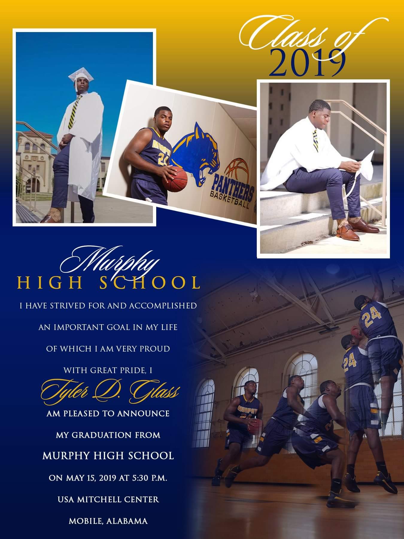 Graduation Invitation with Photos