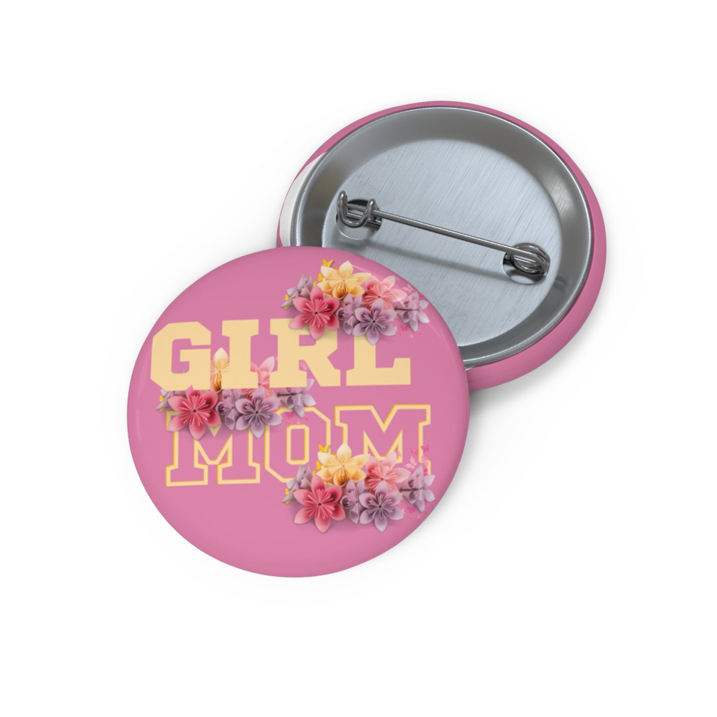 Girl Mom Custom Pin Buttons, babyshower Pin for Mother