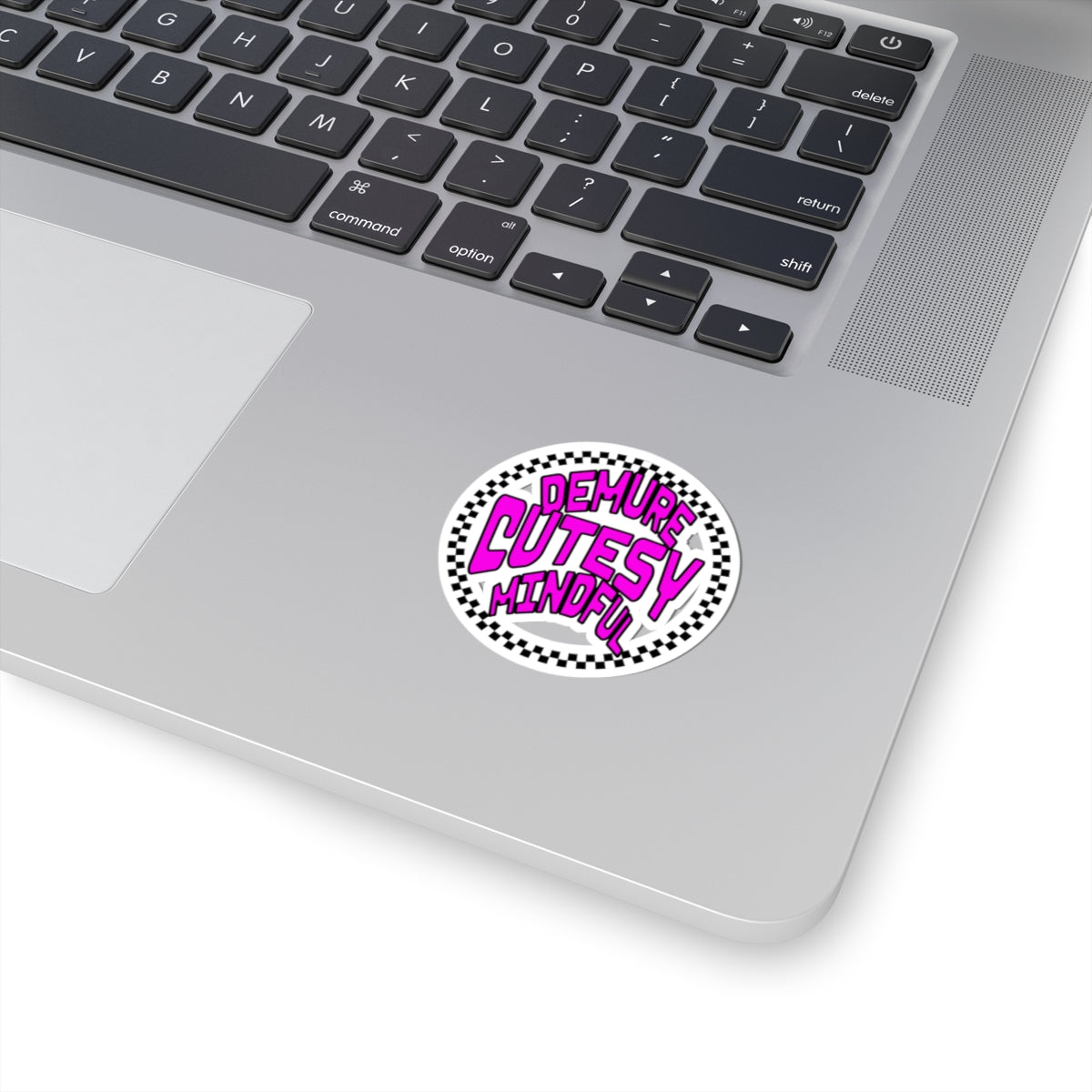 Pink very demure smiley face very cutesy Kiss-Cut Stickers