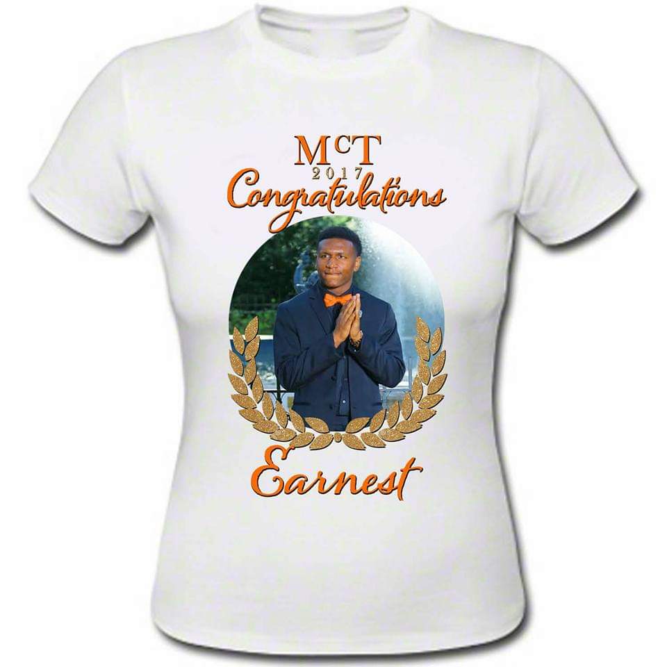 Graduation T-Shirt with Photo and Flourish