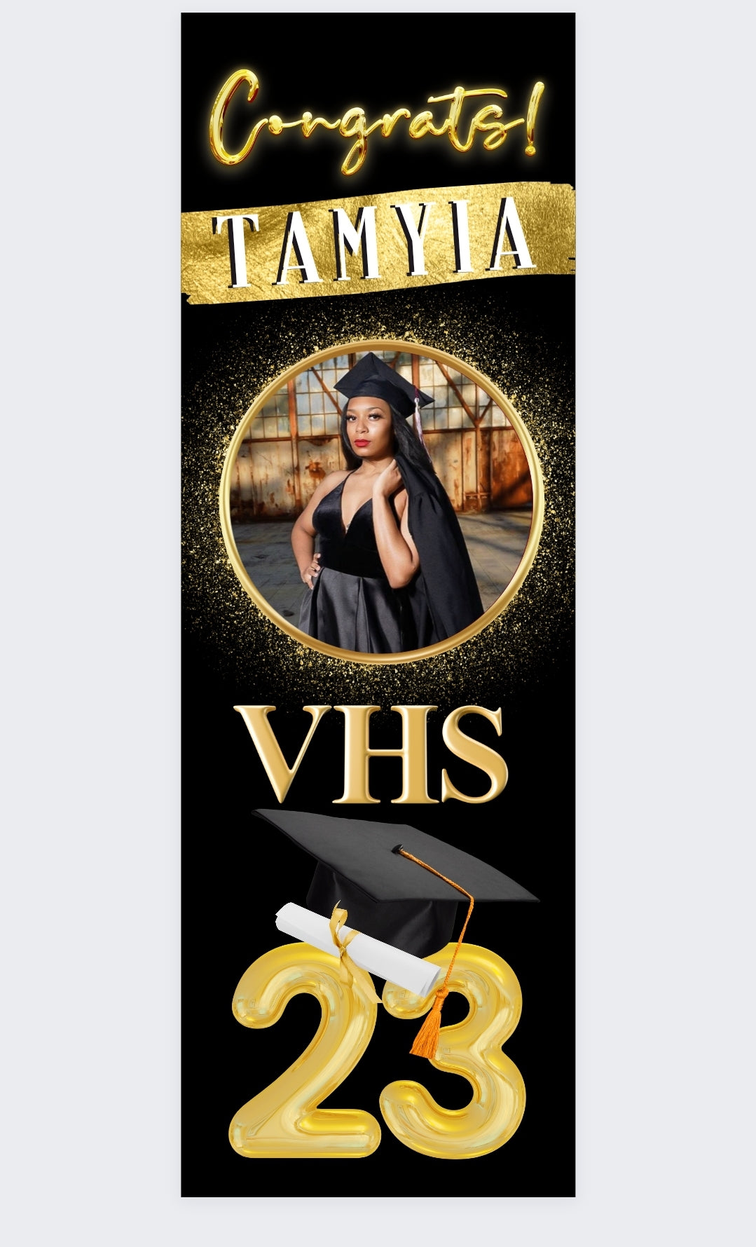 Graduation Banner only - 2ft x 6ft