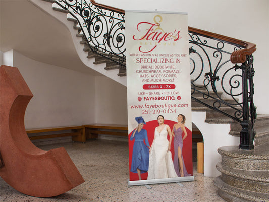 Custom Business Retractable Banner - 33.5" x 78.7"