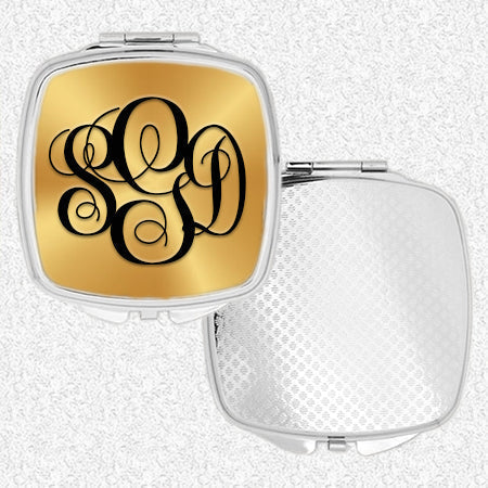 Black monogrammed with gold background (customize your initials with your favorite color)