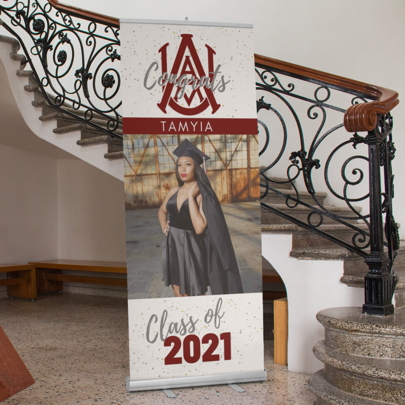 Graduation Retractable Banner - 33.5" x 78.7"