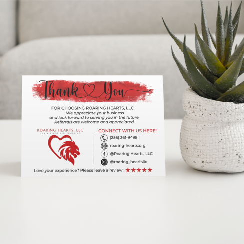 Business Thank You Cards  - 4" x 6"