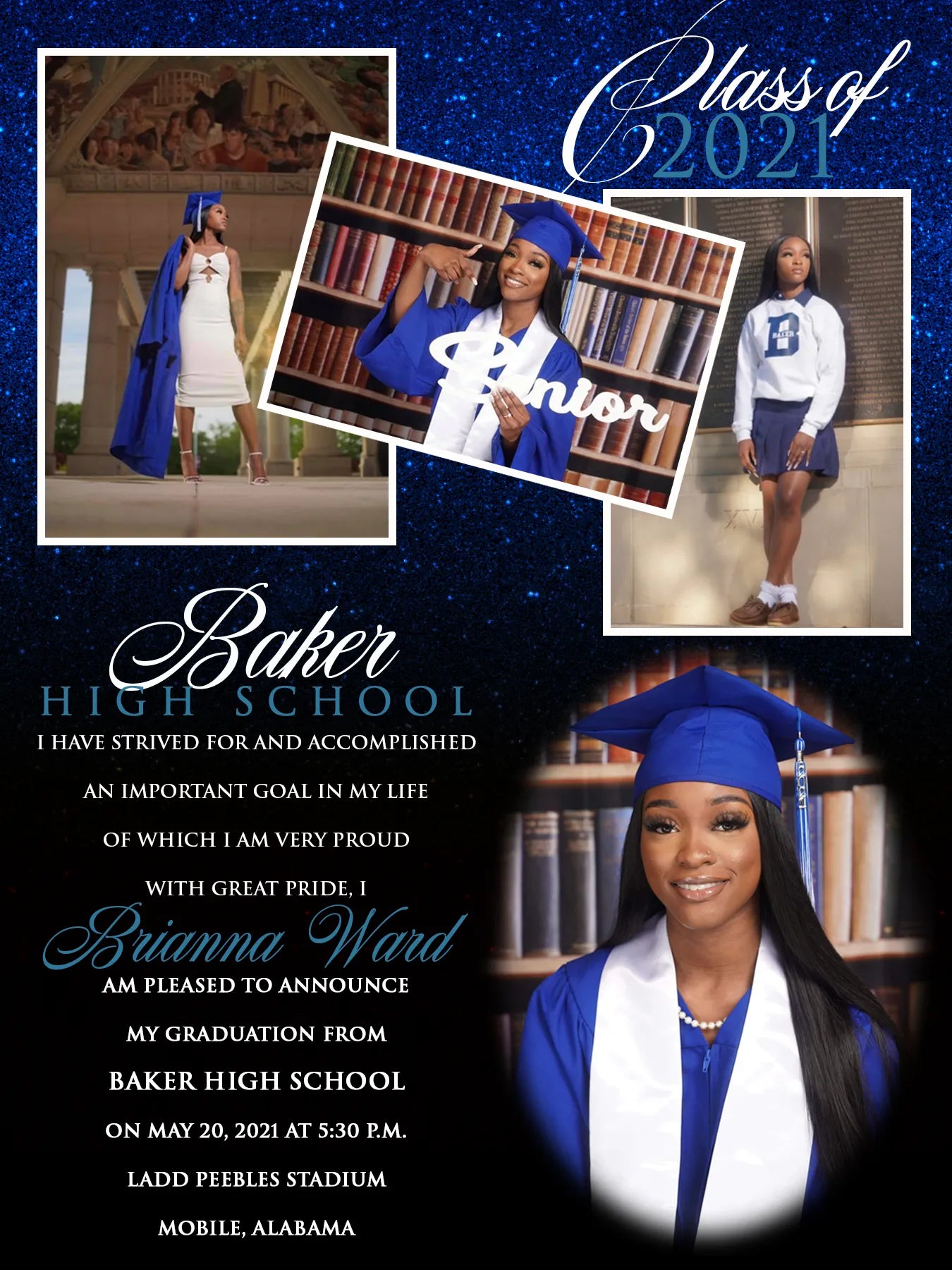 Graduation Invitation with Photos