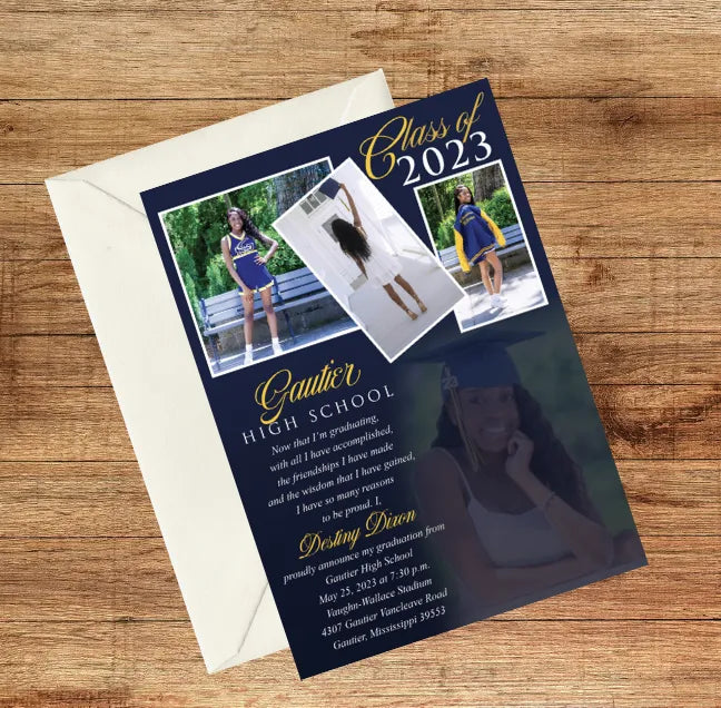 Graduation Invitation with Photos