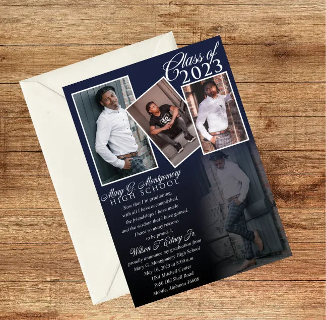 Graduation Invitation with Photos