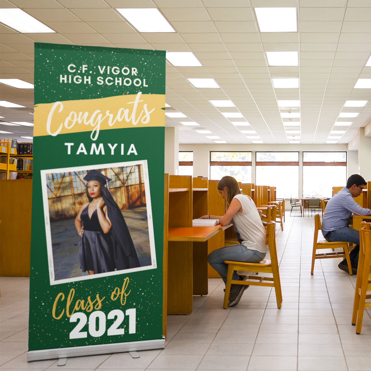 Graduate Retractable Banner - 33.5" x 78.7"