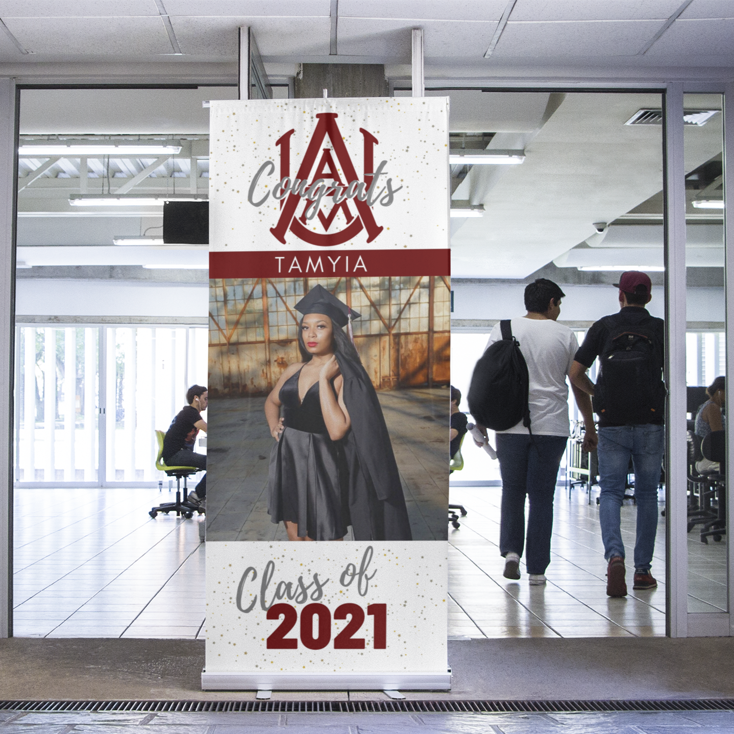 Graduate Retractable Banner -33.5" x 78.7"